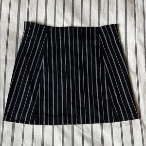 Urban Outfitters Black Skirt with White Pinstripes